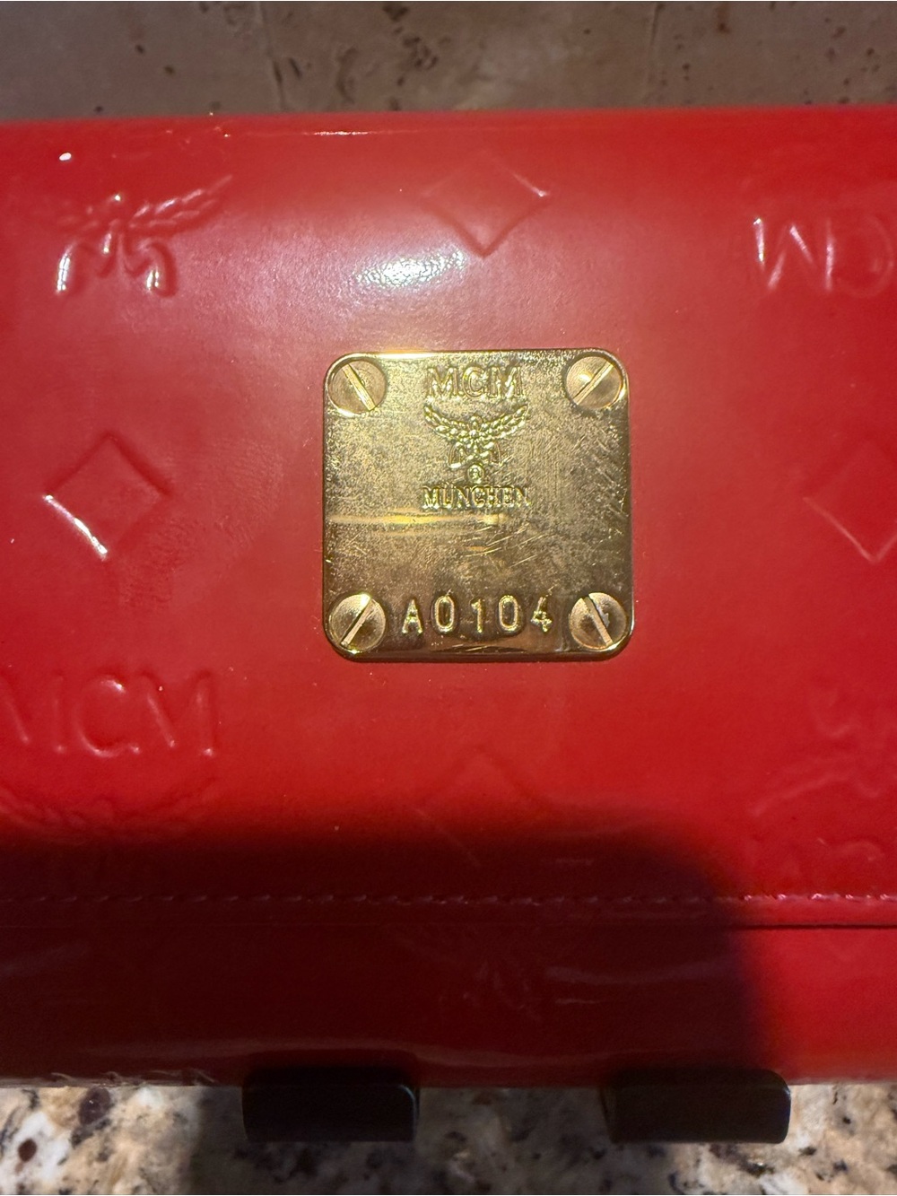 MCM Red Patent Leather  Wallet - Picture 3 of 16